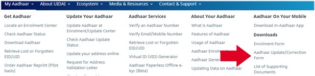 Update Mobile Number in Aadhaar offline